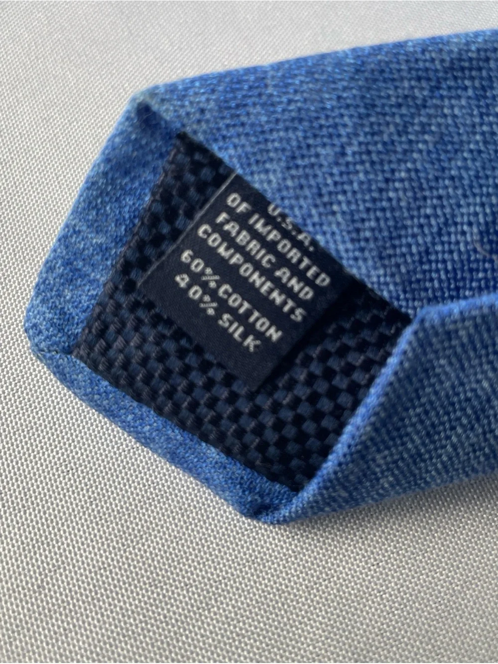 Daniel Cremieux Silk Cotton Blend Slim Blue Men's Tie 56”